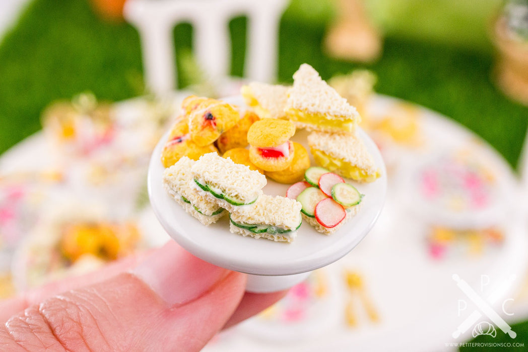 Dollhouse Miniature Afternoon Tea Platter