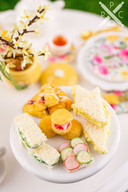 Dollhouse Miniature Afternoon Tea Platter