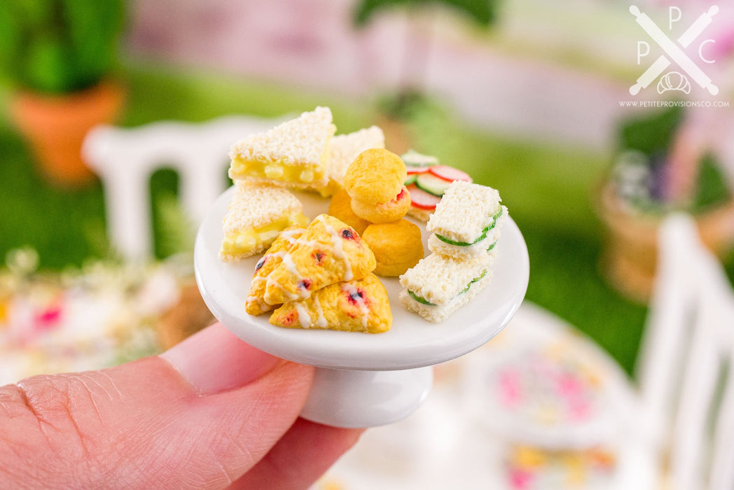 Dollhouse Miniature Afternoon Tea Platter