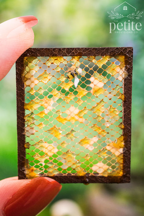 Apiary Honeycomb Frame with Bee