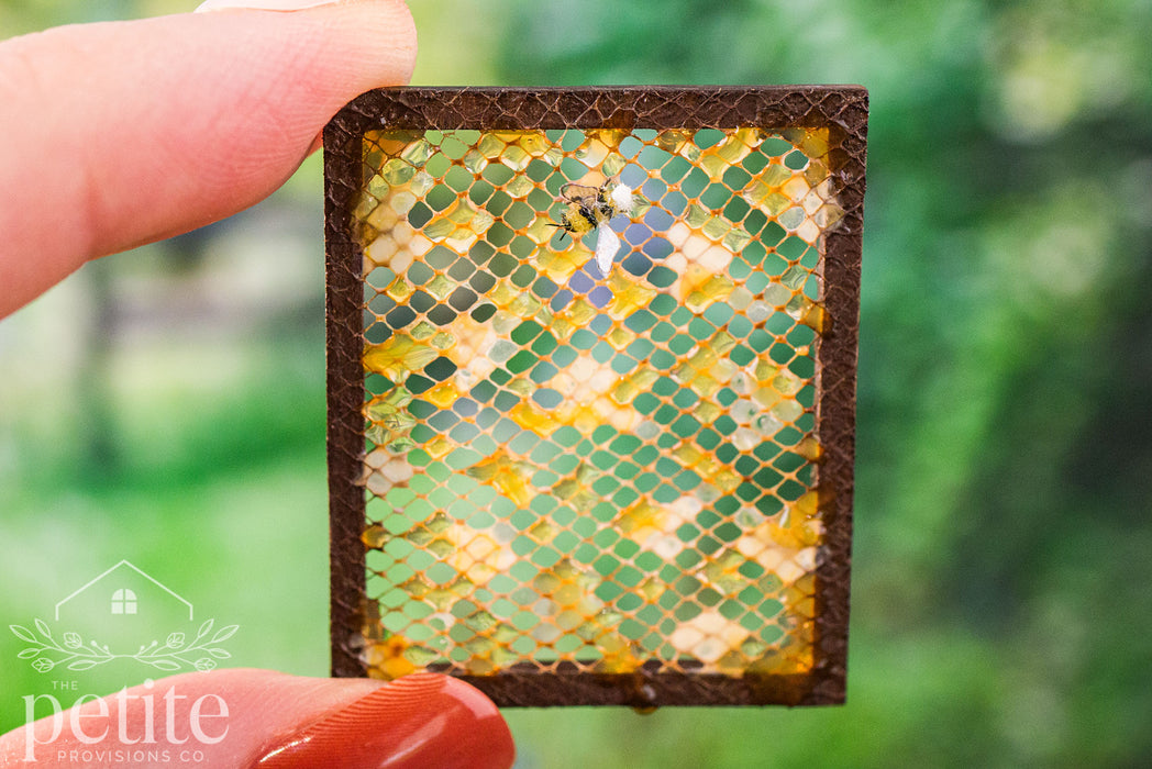 Apiary Honeycomb Frame with Bee