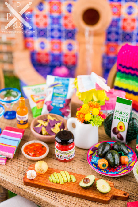 Dollhouse Miniature Avocado Prep Board - 1:12 Dollhouse Miniature Mexican Food