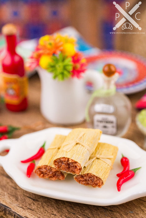 Dollhouse Miniature Beef Tamales