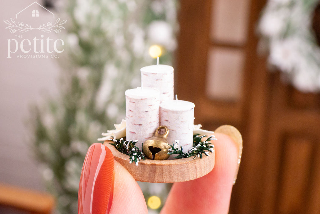Birch Pillar Candle Centerpiece