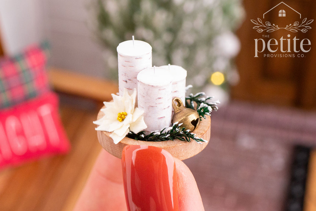 Birch Pillar Candle Centerpiece