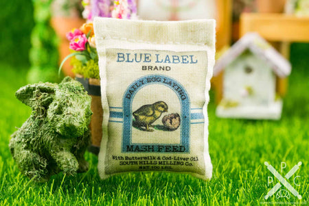 Dollhouse Miniature Blue Label Brand Feed Bag