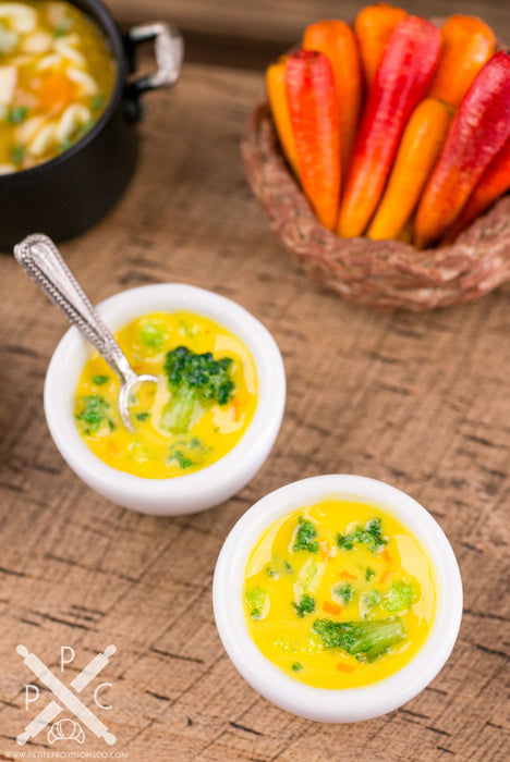 Dollhouse Miniature Broccoli Cheddar Soup