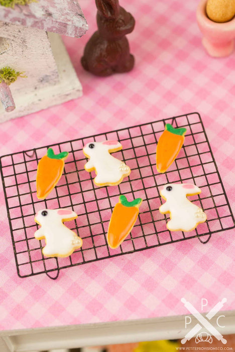 Easter Bunnies and Carrots Cookies - Half Dozen