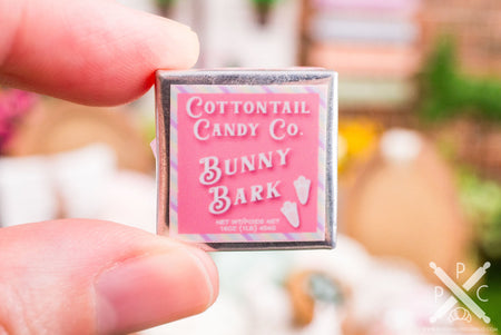 Dollhouse Miniature Bunny Bark Tin