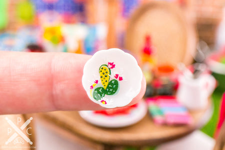 Dollhouse Miniature Cinco de Mayo Cactus Decorative Plates