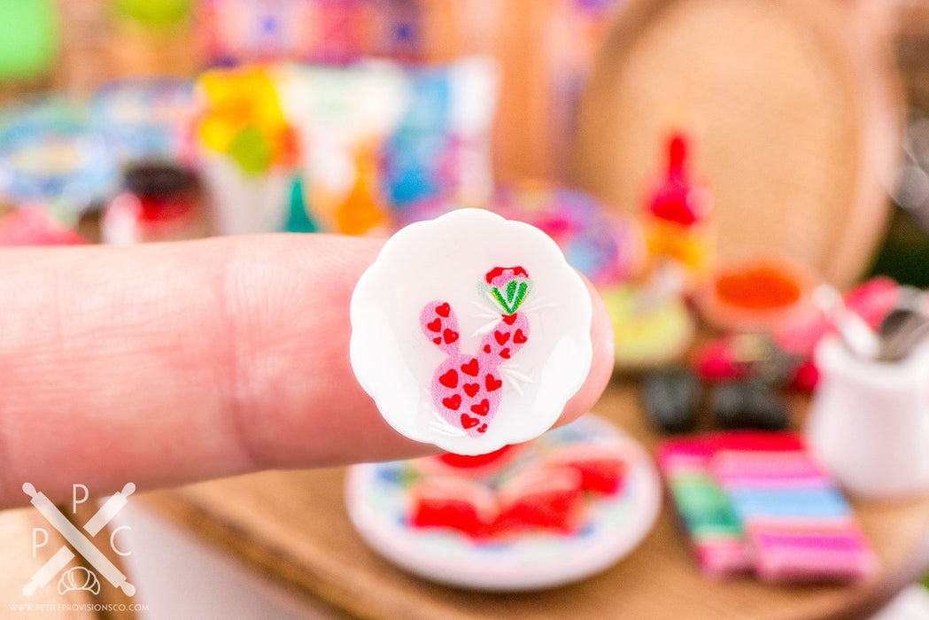 Dollhouse Miniature Cinco de Mayo Cactus Decorative Plates