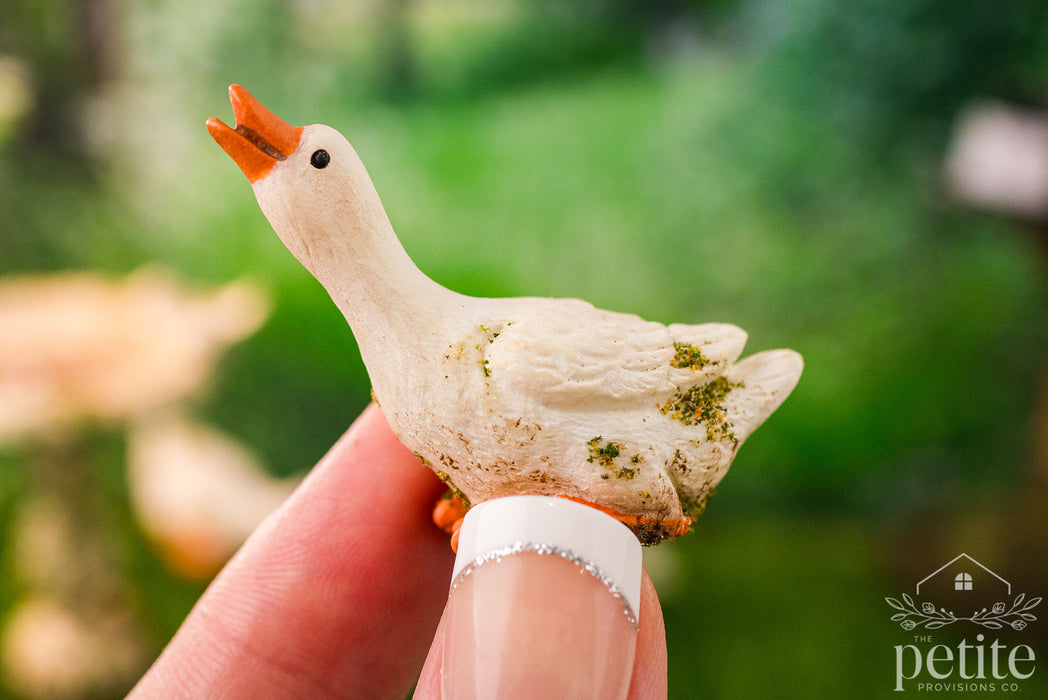 Weathered Garden Goose Statuary