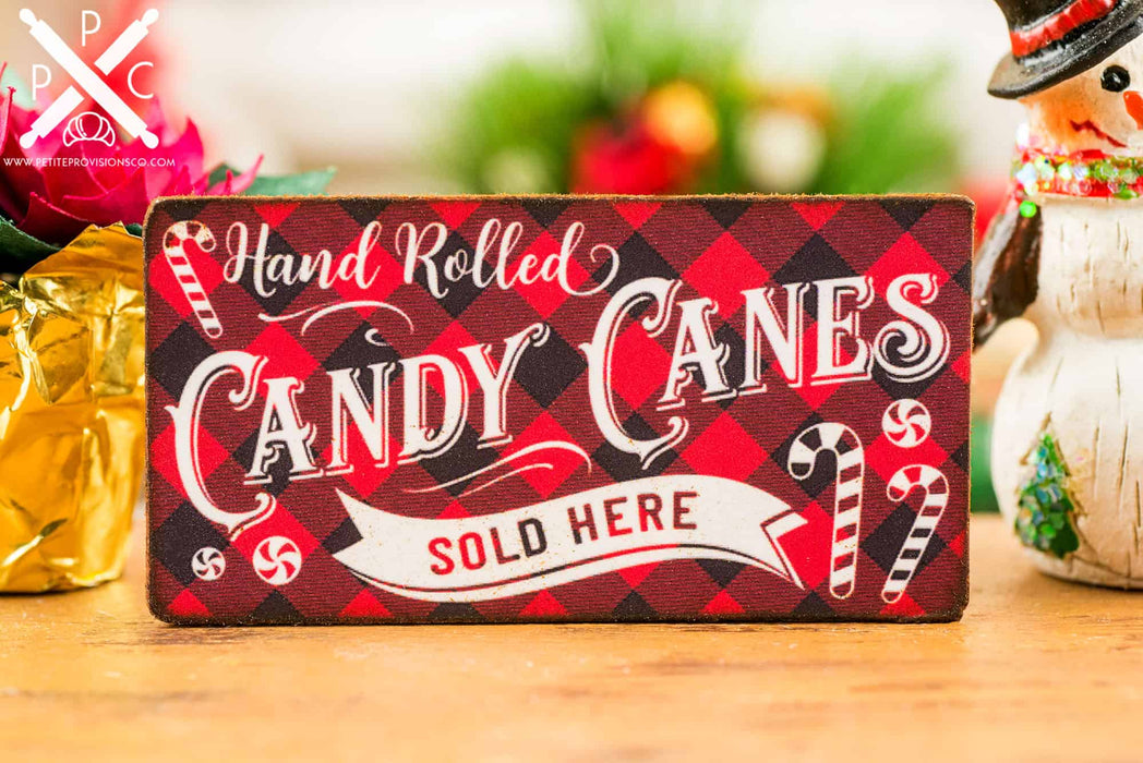 Hand Rolled Candy Canes Sign