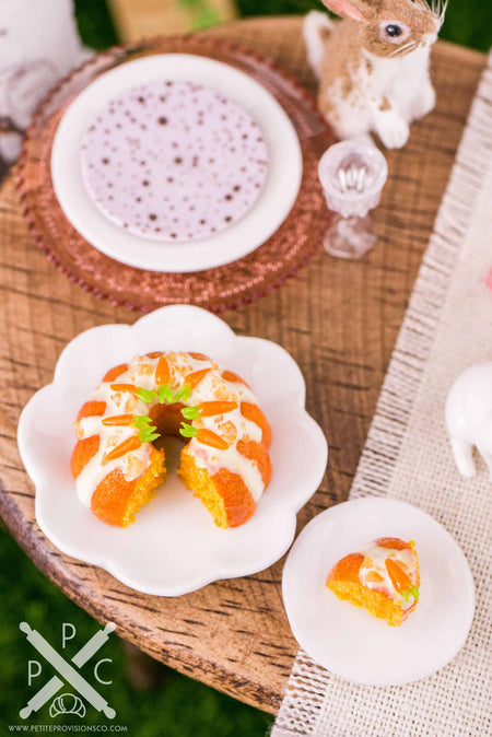 Dollhouse Miniature Easter Carrot Cake Bundt - 1:12 Dollhouse Miniature - Miniature Easter