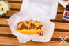 Dollhouse Miniature Chili Cheese Dog in Takeout Container - 1:12 Dollhouse Miniature Hot Dog