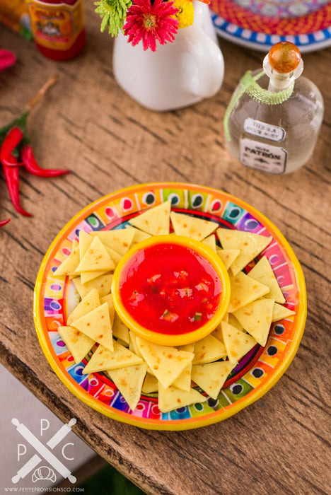 Chip and Dip Platter with Salsa and Tortilla Chips - Various Styles