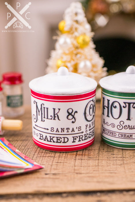 Dollhouse Miniature Christmas Baking Canister Set - 1:12 Dollhouse Miniature - Christmas Miniatures