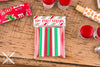 Dollhouse Miniature Christmas Party Straws - 1:12 Dollhouse Miniature Package of Straws