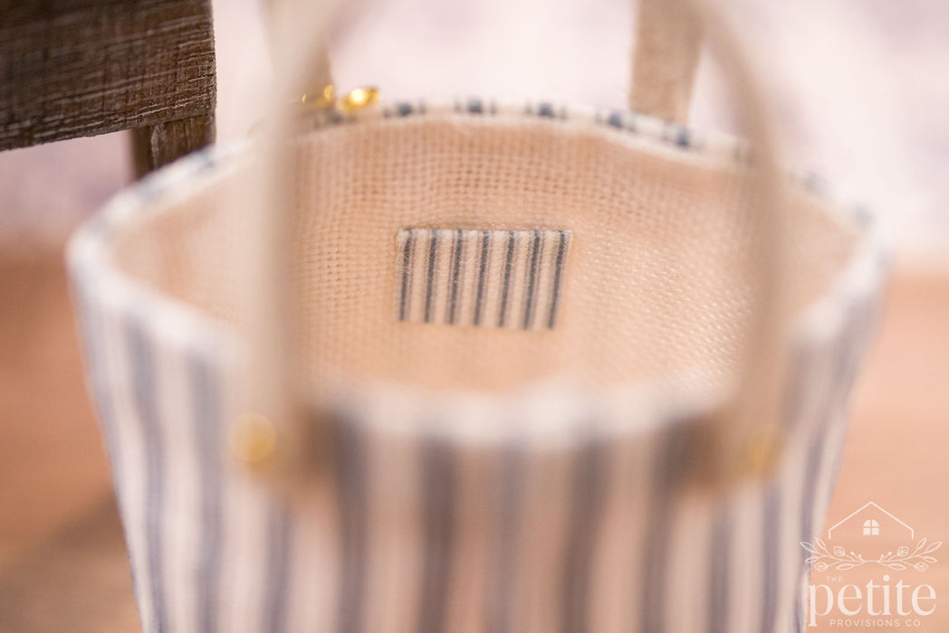 Coastal Market Tote - Harbor Ticking