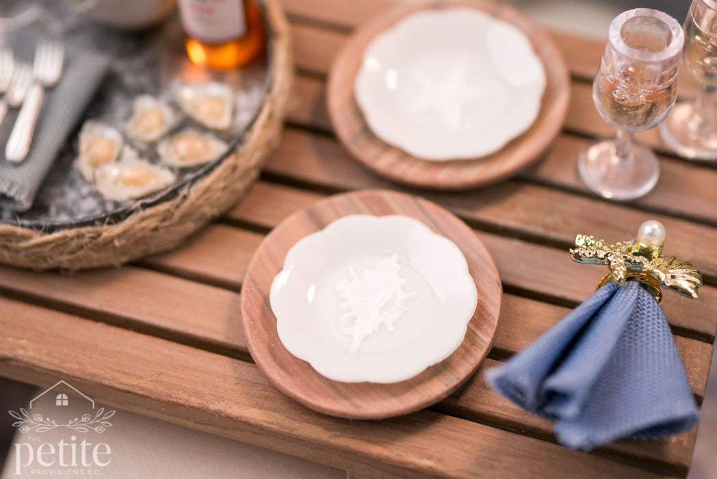 Coastal Tideline Dinner Plates - Set of 4