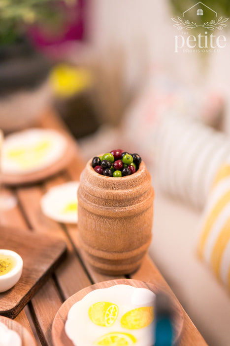 Courtyard Olive Barrel