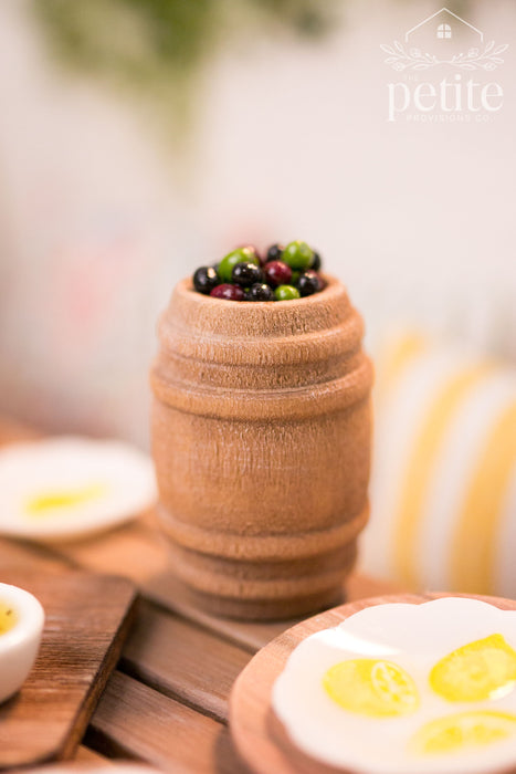 Courtyard Olive Barrel