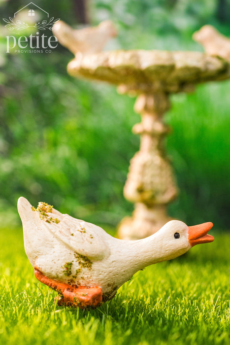 Weathered Garden Goose Statuary