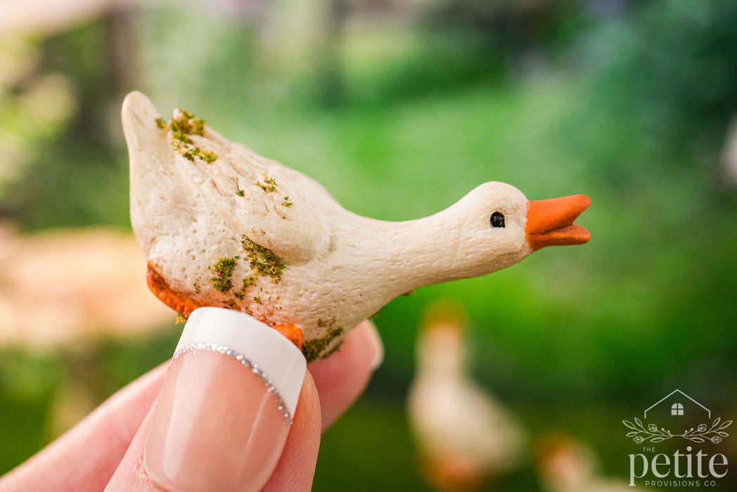 Weathered Garden Goose Statuary
