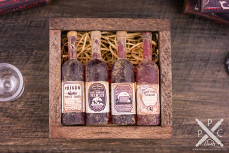 Dollhouse Miniature Dusty Halloween Wine Crate - 1:12 Dollhouse Miniature - Halloween Miniatures