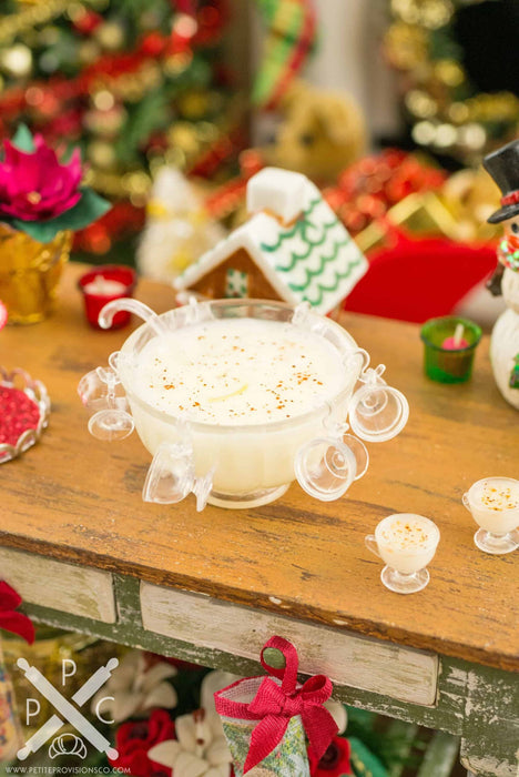 Christmas Eggnog Punch Bowl Set