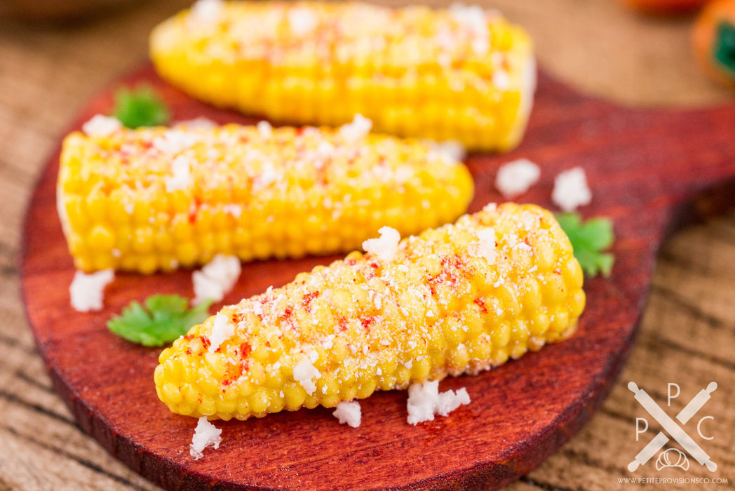 Dollhouse Miniature Elote - Mexican Street Corn - 1:12 Dollhouse Miniature Mexican Food