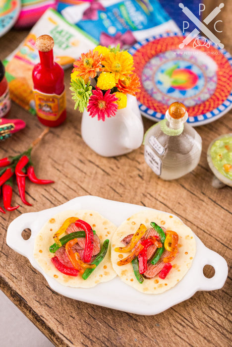 Dollhouse Miniature Fajita Platter