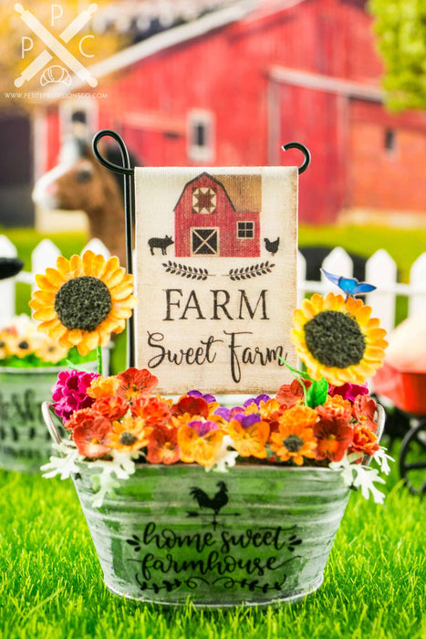 Farm Sweet Farm Barn Garden Flag