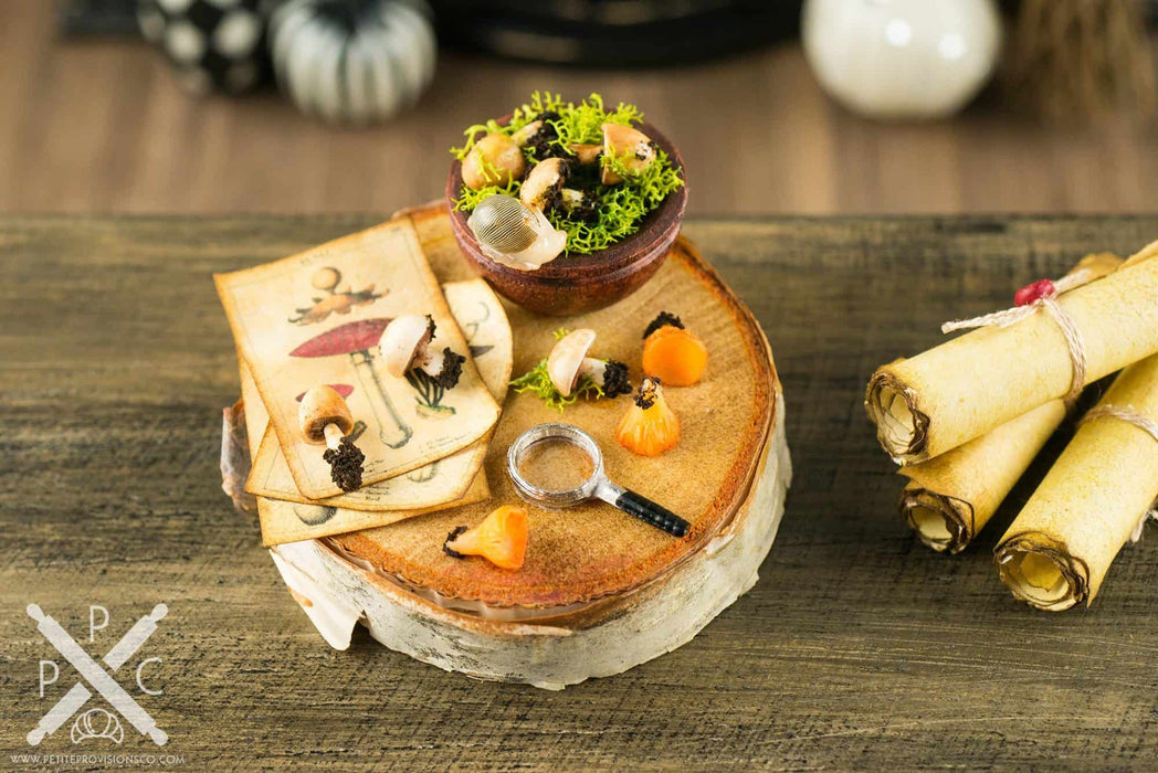 Rustic Foraged Mushrooms Apothecary Board