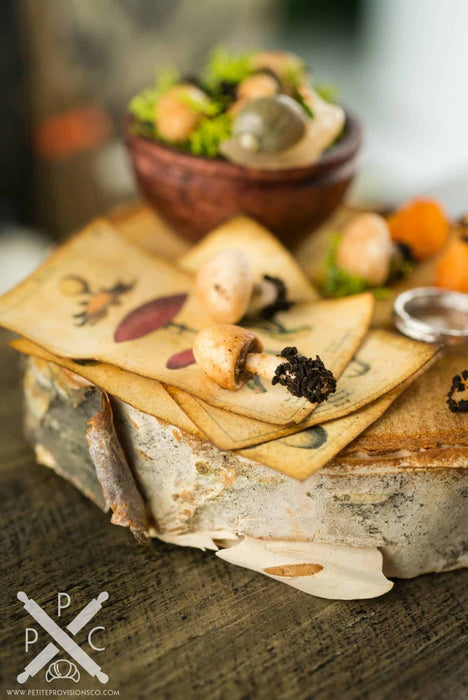 Rustic Foraged Mushrooms Apothecary Board