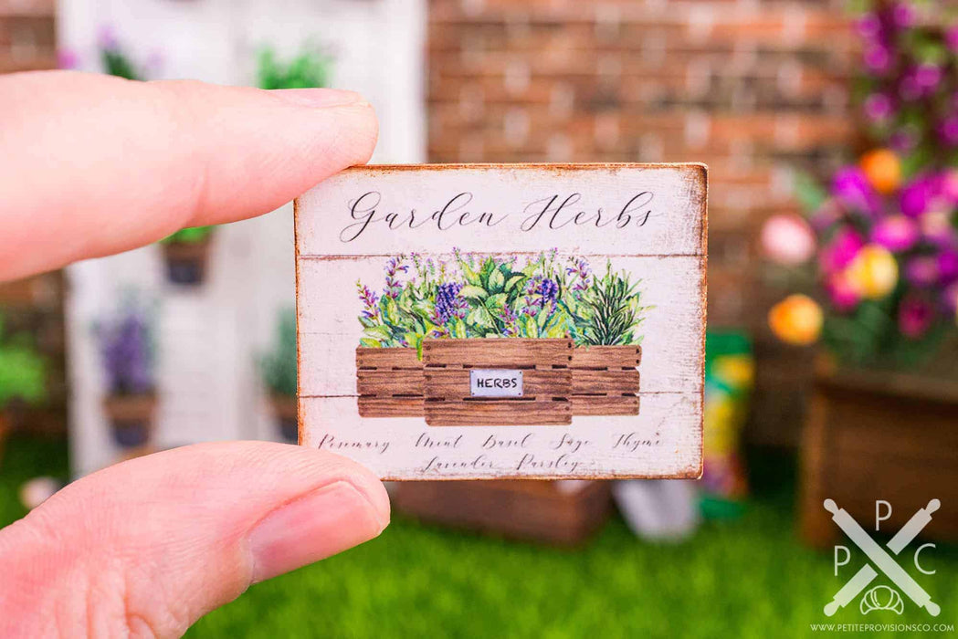 Garden Herbs Sign