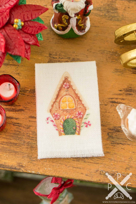 Gingerbread House Christmas Tea Towel