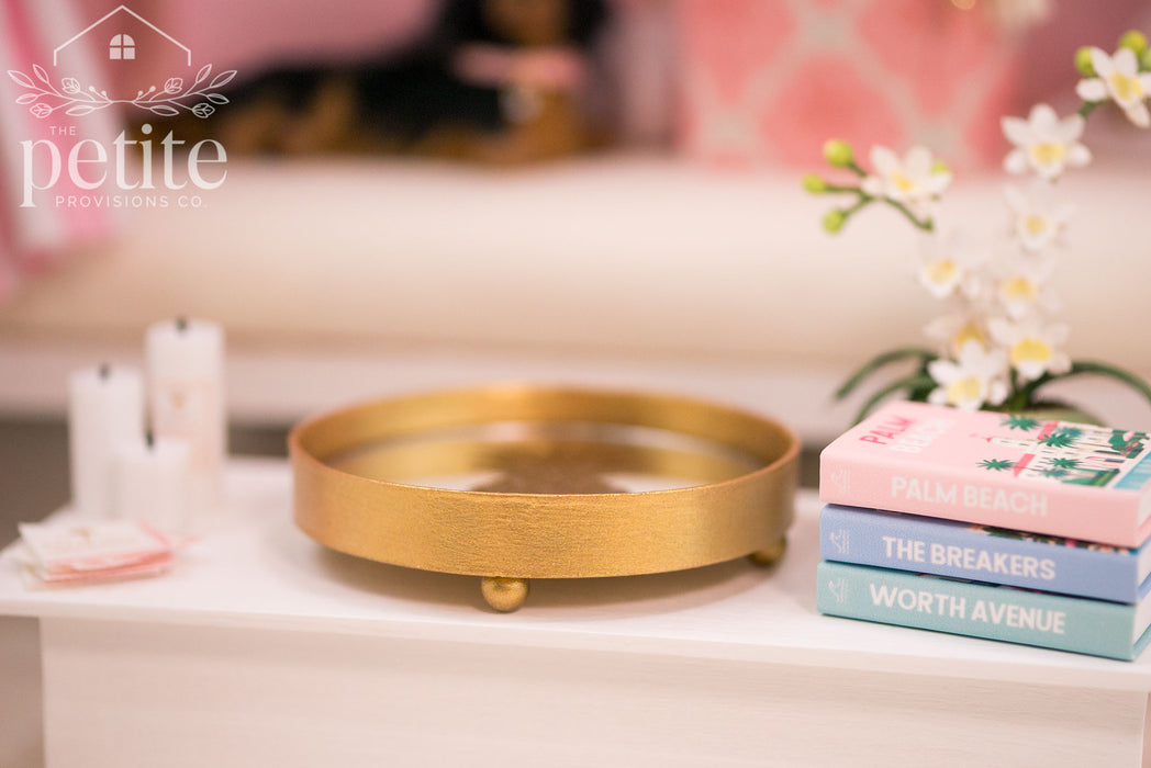 Golden Pineapple Mirrored Tray