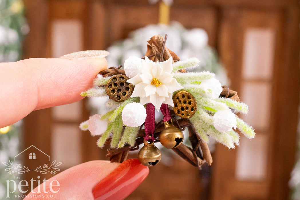 Grapevine Star Wreath with Poinsettia & Bells
