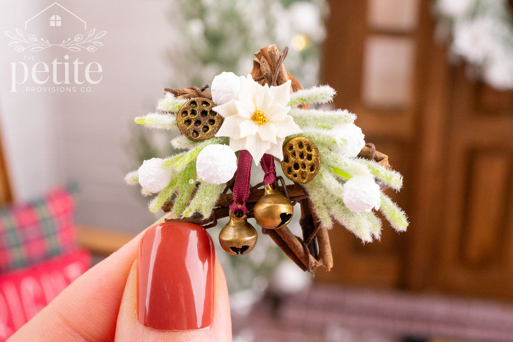 Grapevine Star Wreath with Poinsettia & Bells
