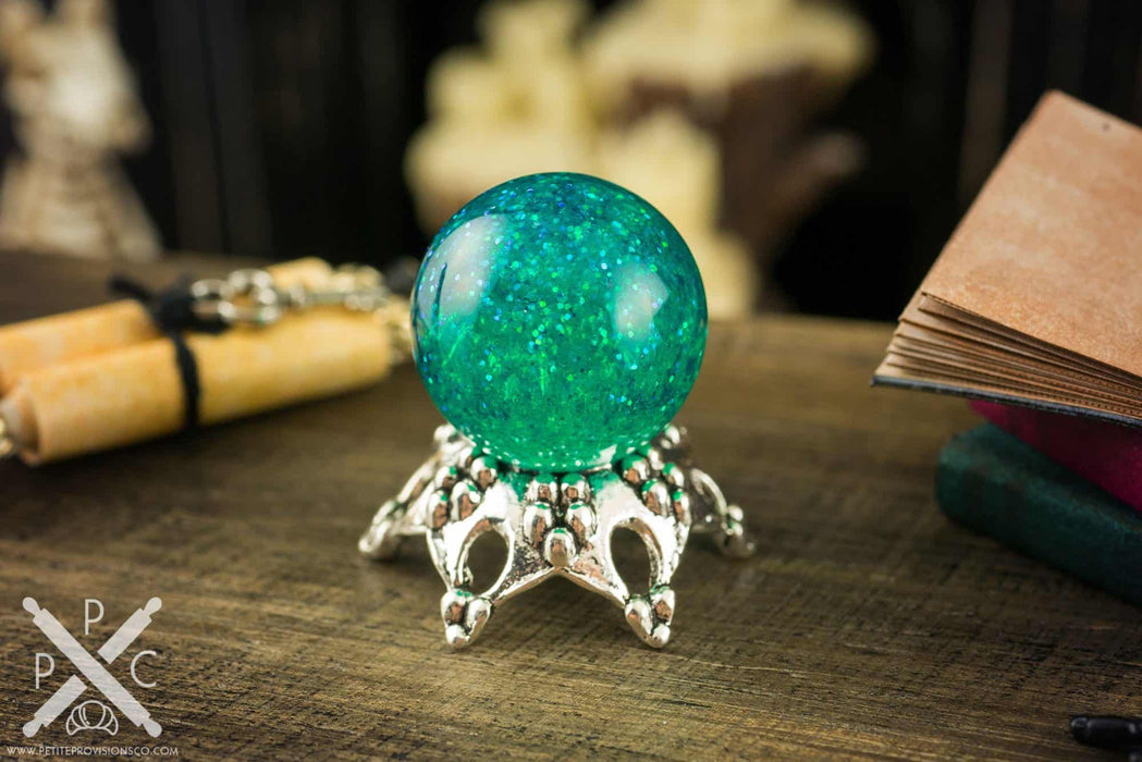 Green Galaxy Magical Crystal Ball - Gazing Ball - Fortune Teller's Crystal Ball