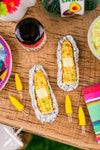 Dollhouse Miniature Grilled Corn in Foil and Corn Cob Holders - Set of 4 - 1:12 Dollhouse Miniature Grilled Corn