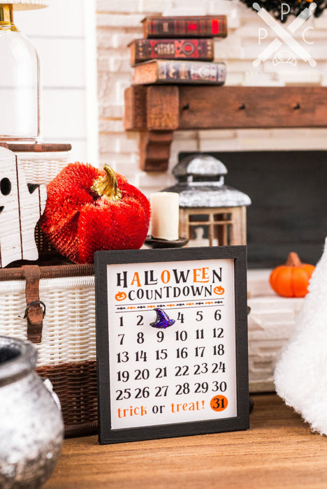 Dollhouse Miniature Halloween Countdown Sign