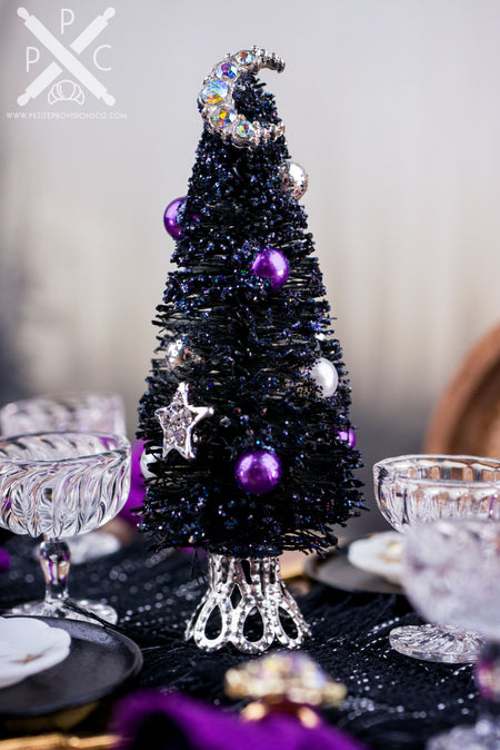 Dollhouse Miniature Halloween Celestial Glitter Tabletop Tree - 1:12 Dollhouse Miniature Halloween Tree