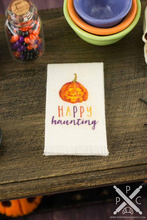 Happy Haunting Pumpkin Tea Towel