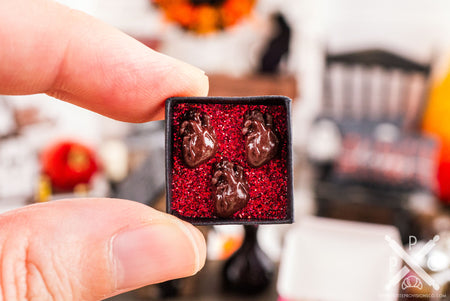 Dollhouse Miniature Hearts of Darkness Chocolate Box