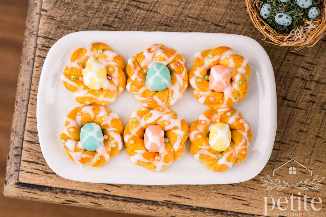 Iced Italian Easter Bread on Platter - Main Image