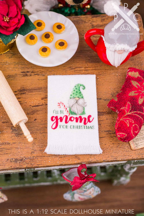 I'll Be Gnome for Christmas Tea Towel