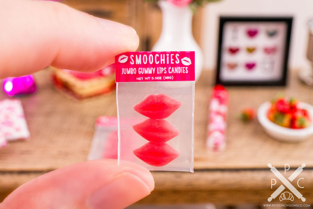 Dollhouse Miniature Jumbo Gummy Lips Candies