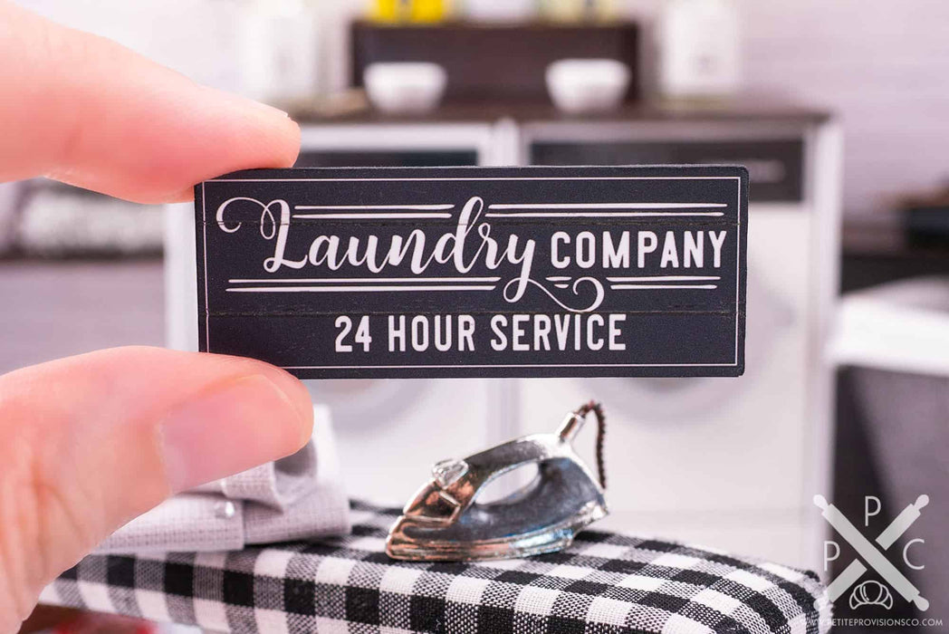 Laundry Company 24 Hour Service Sign